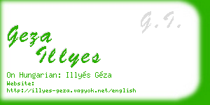geza illyes business card